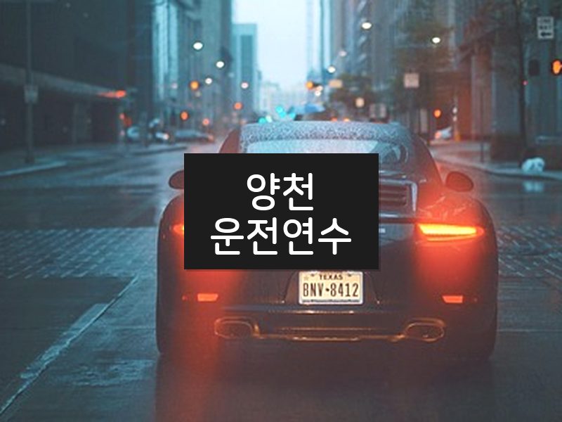 양천운전연수 후기