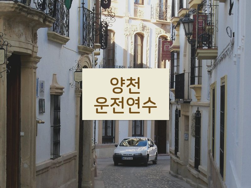 양천운전연수 후기