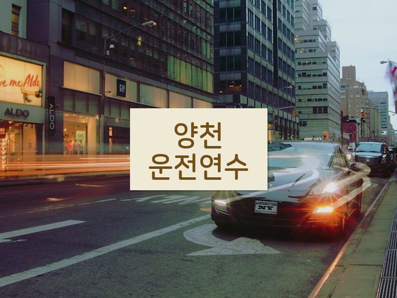 양천운전연수 후기