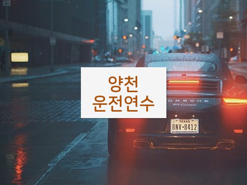 양천운전연수 후기
