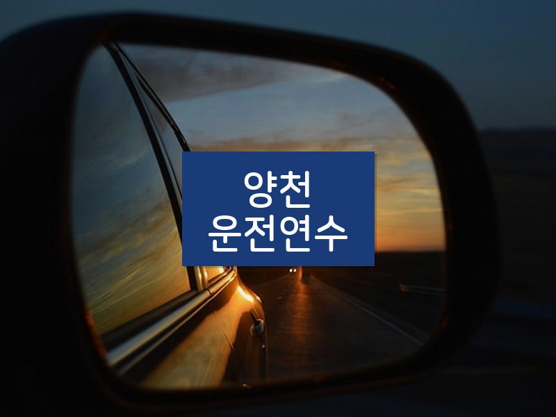 양천운전연수 후기