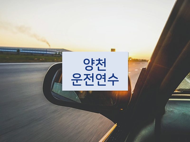 양천운전연수 후기