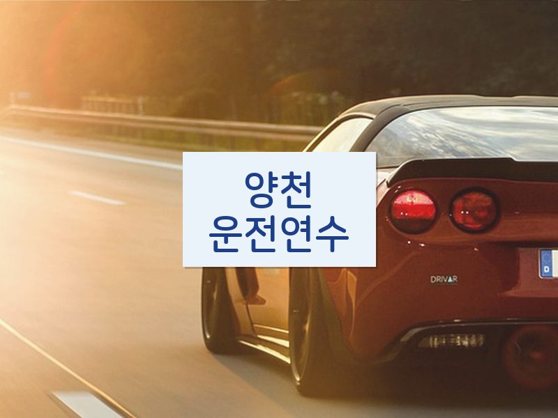 양천운전연수 후기