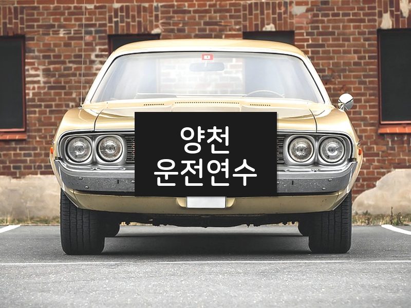 양천운전연수 후기