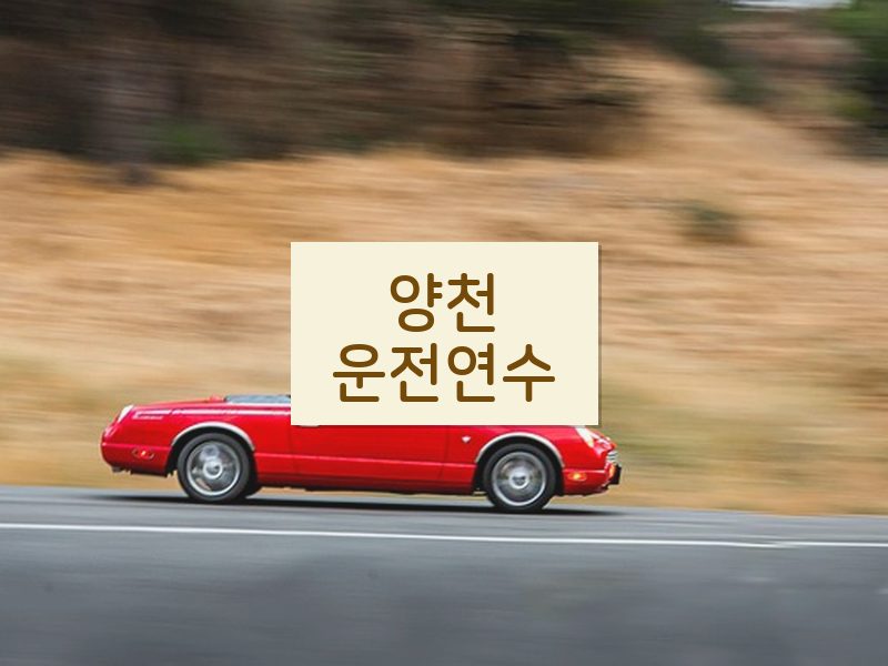 양천운전연수 후기