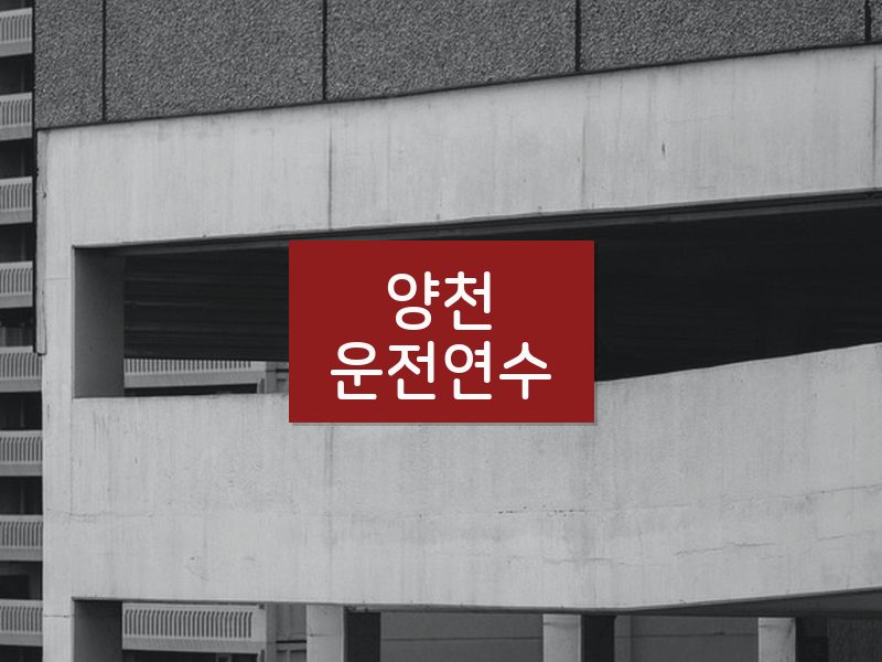 양천운전연수 후기