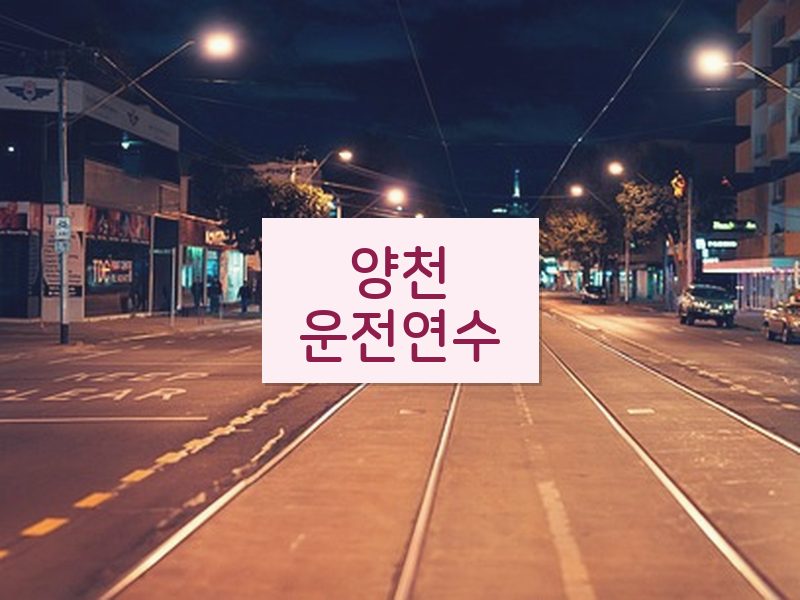 양천운전연수 후기