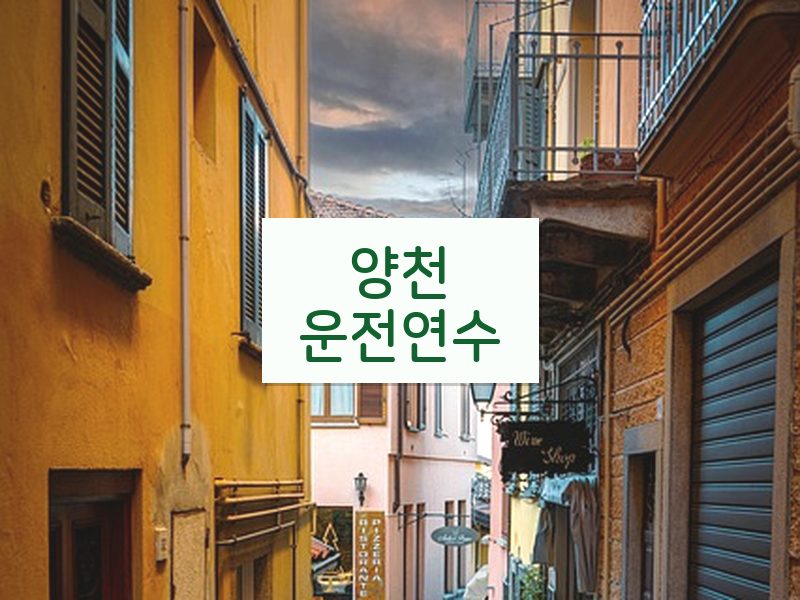 양천운전연수 후기