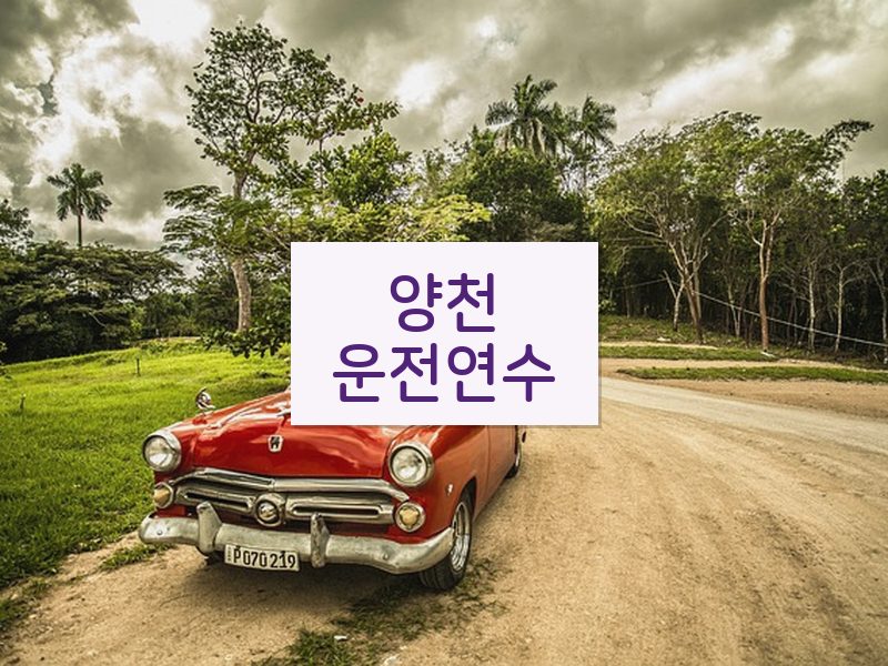 양천운전연수 후기