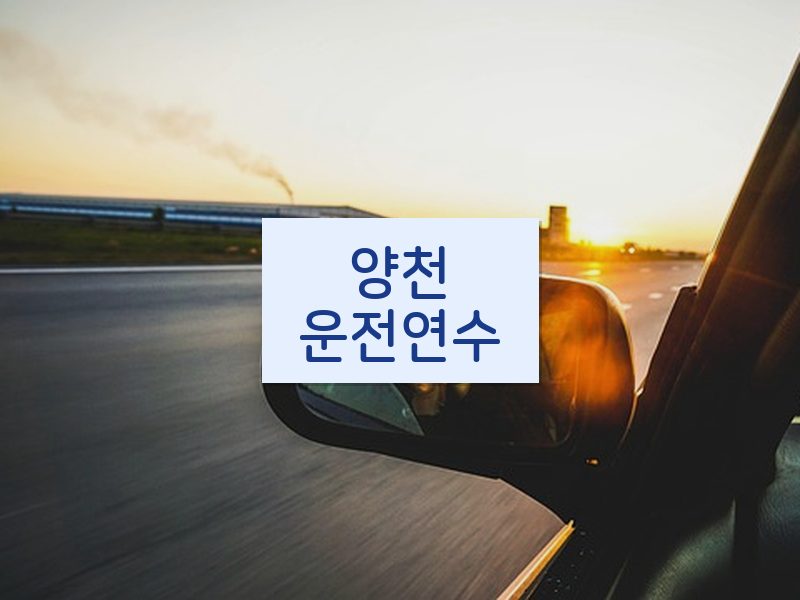 양천운전연수 후기