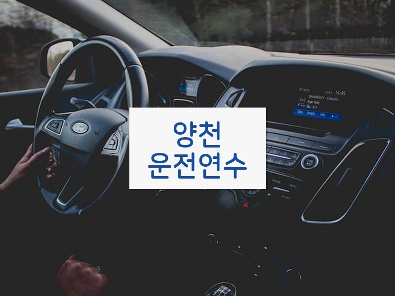 양천운전연수 후기