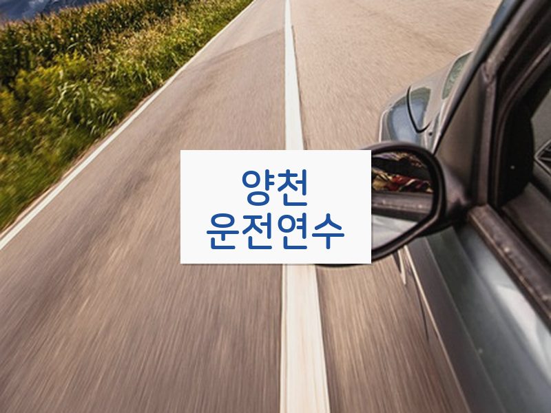 양천운전연수 후기