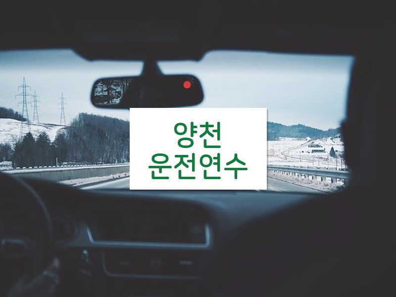 양천운전연수 후기
