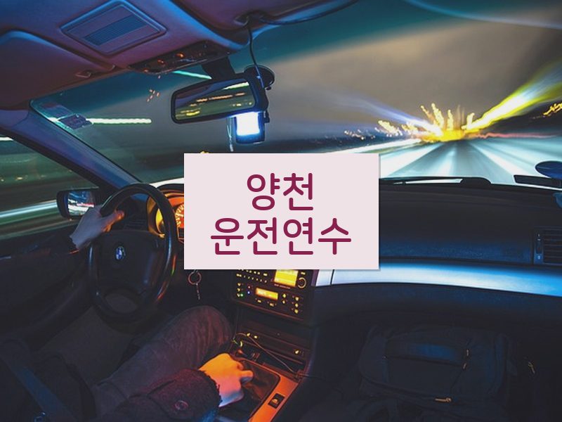 양천운전연수 후기