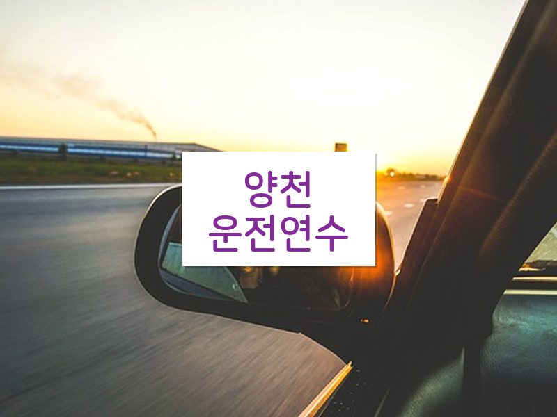 양천운전연수 후기