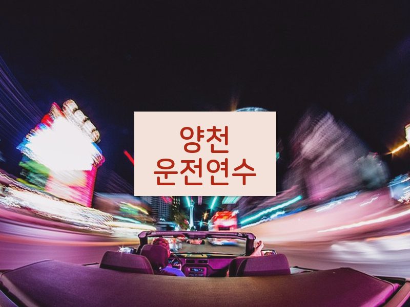 양천운전연수 후기