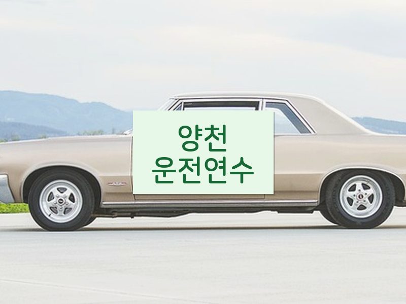 양천운전연수 후기