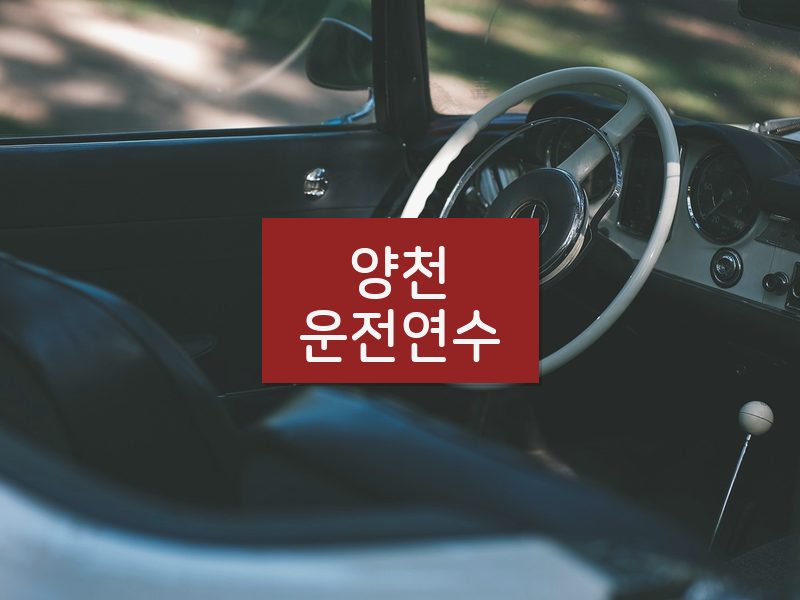 양천운전연수 후기