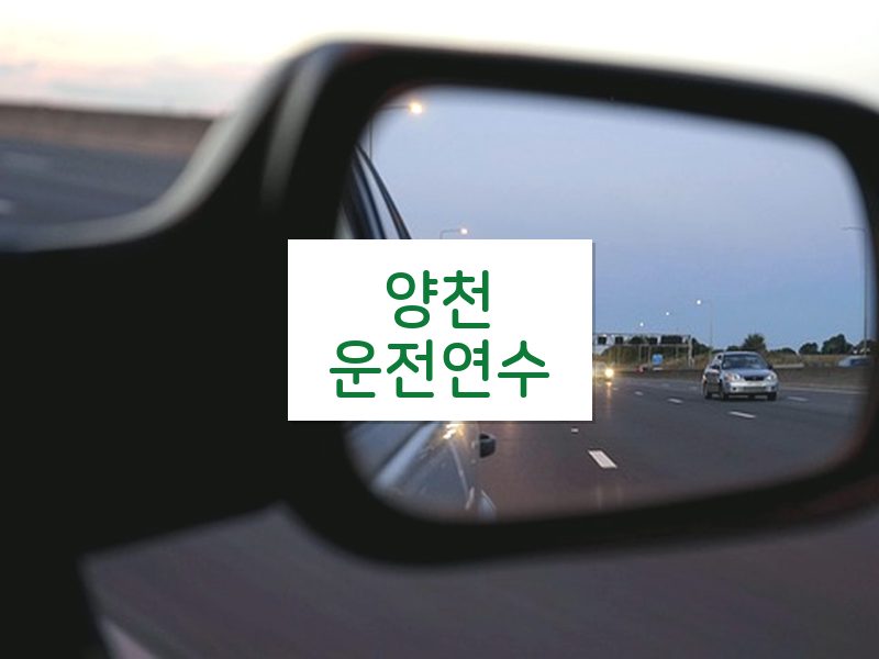 양천운전연수 후기