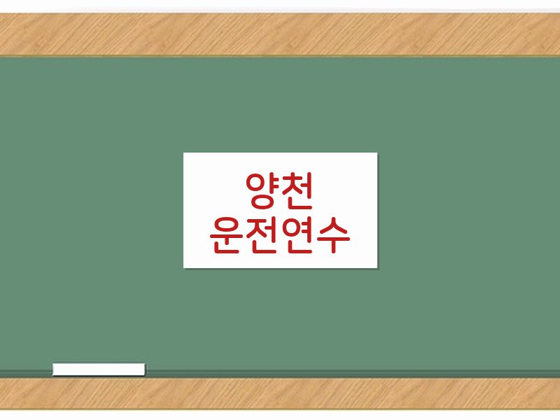 양천운전연수 후기