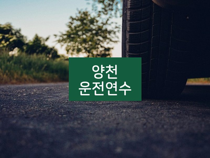 양천운전연수 후기