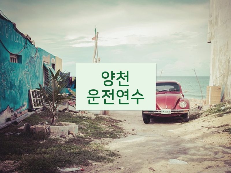 양천운전연수 후기