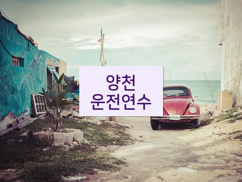 양천운전연수 후기