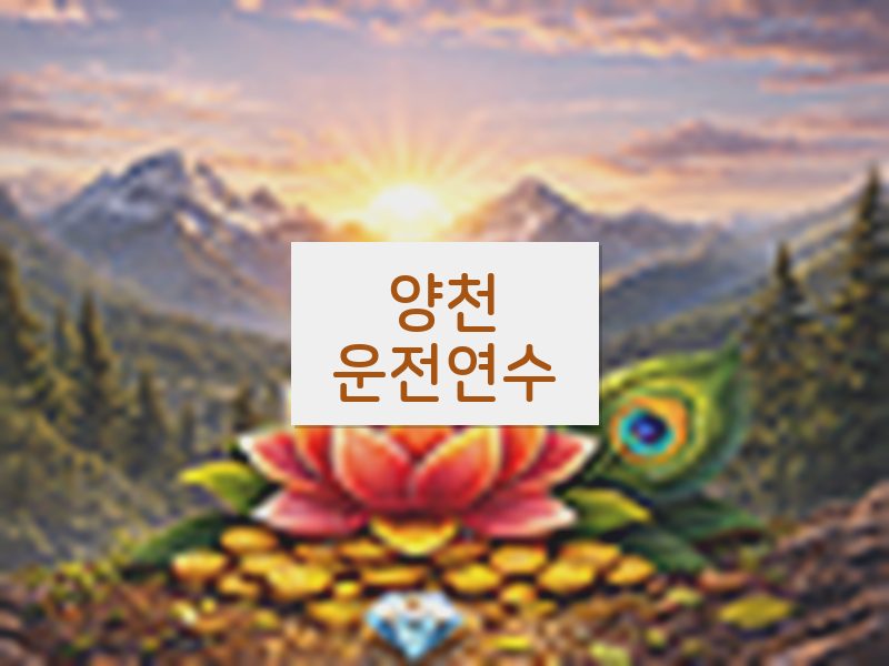 양천운전연수 후기