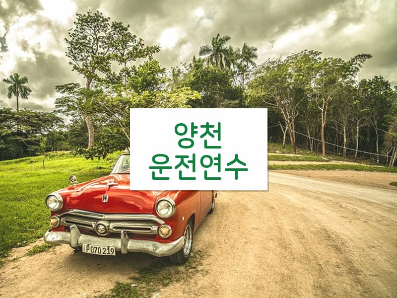 양천운전연수 후기