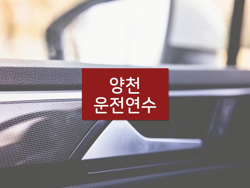 양천운전연수 후기