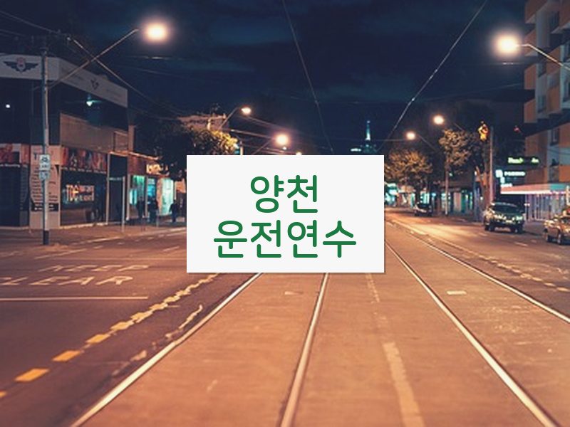 양천운전연수 후기
