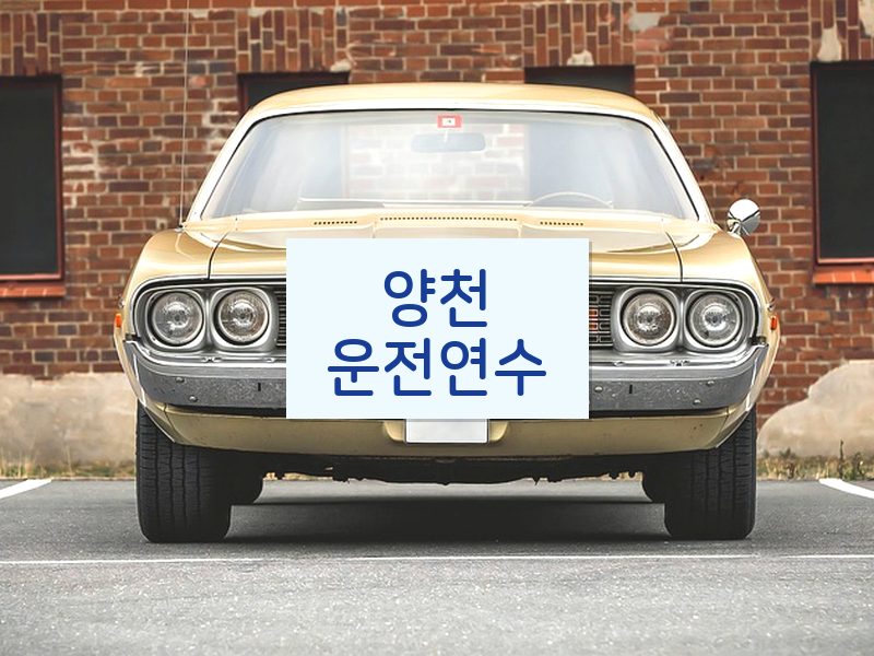 양천운전연수 후기