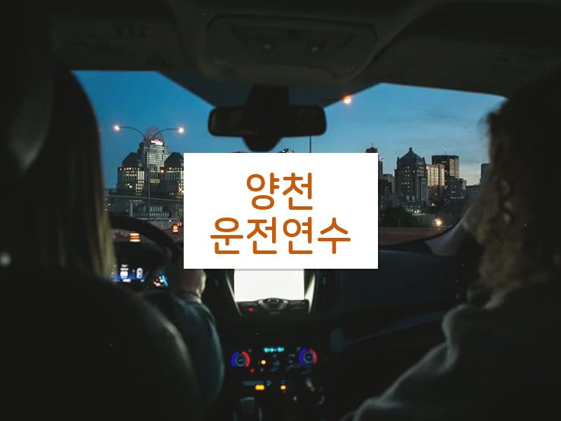 양천운전연수 후기