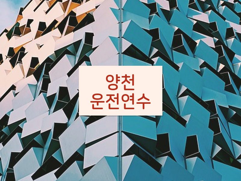 양천운전연수 후기