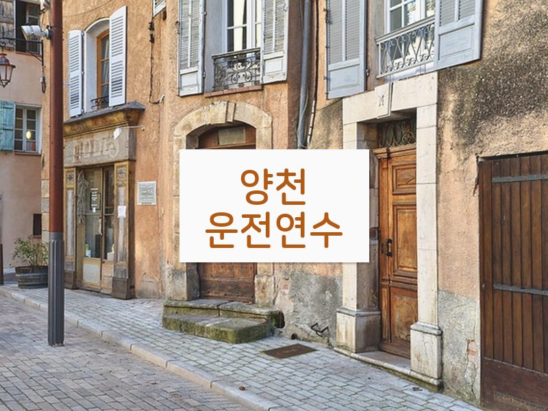 양천운전연수 후기