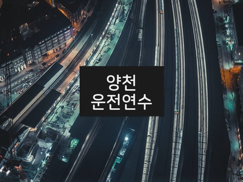 양천운전연수 후기