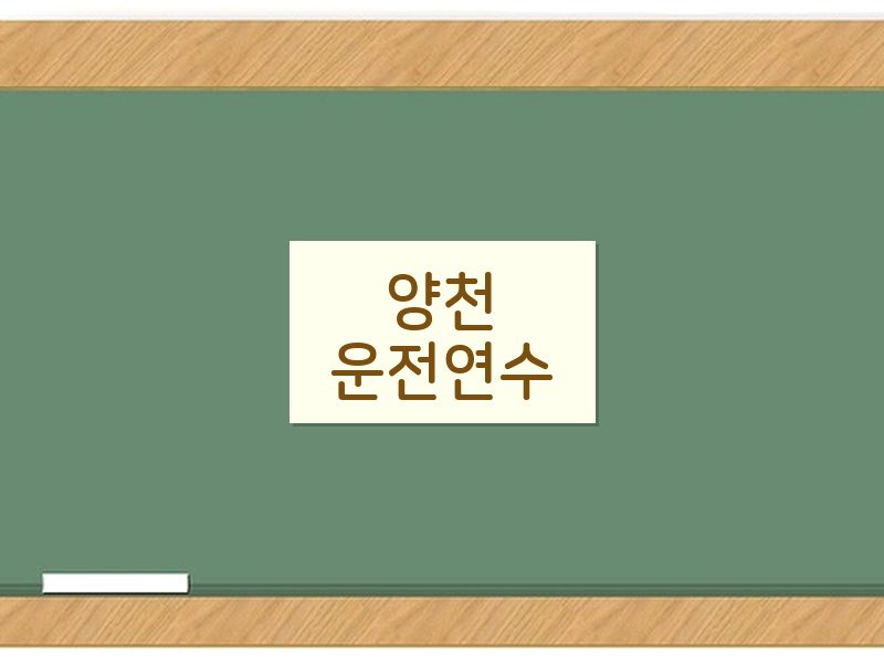 양천운전연수 후기
