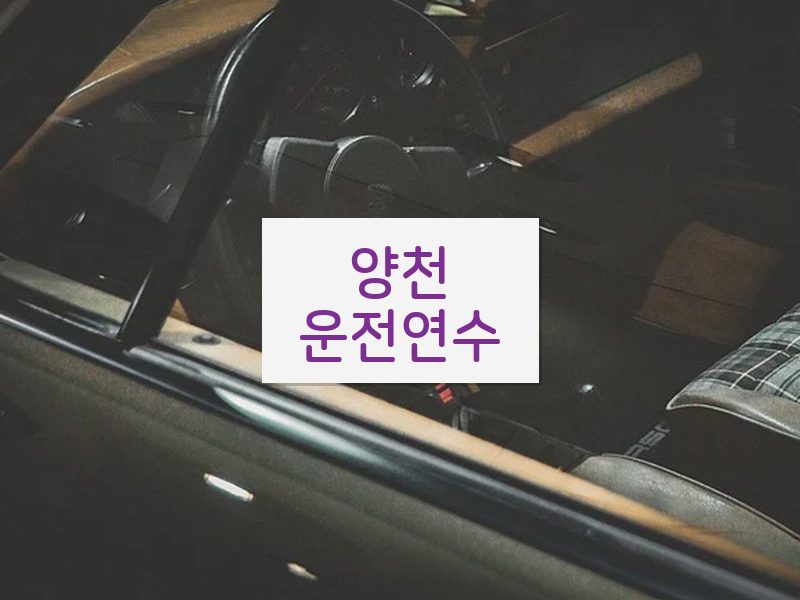 양천운전연수 후기