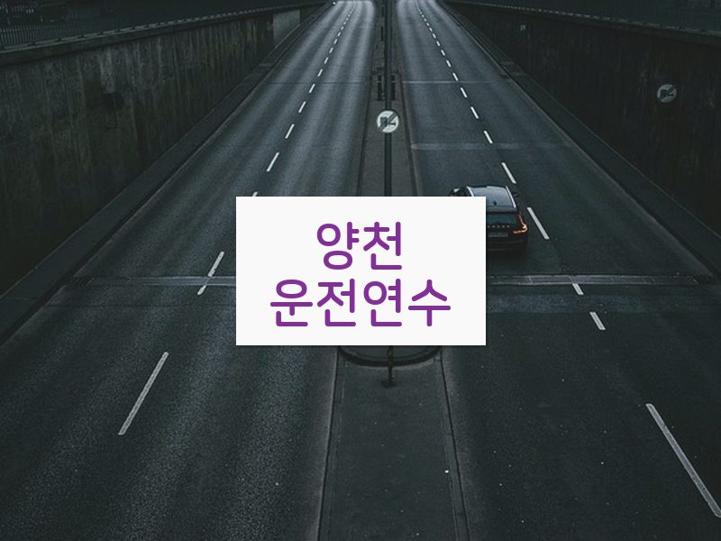 양천운전연수 후기