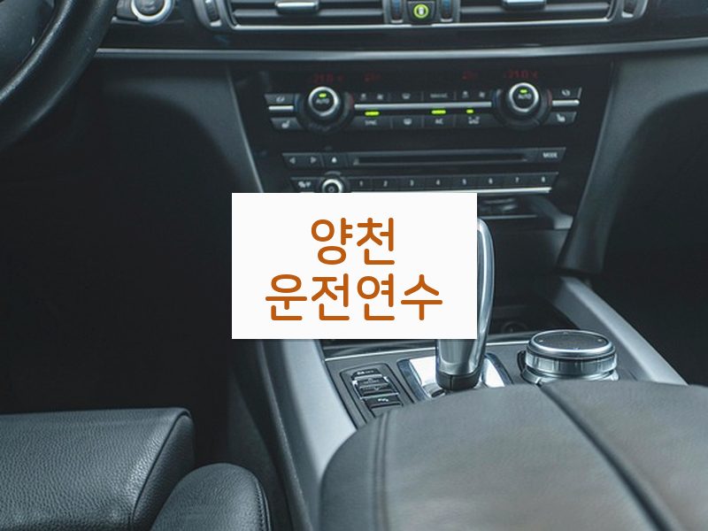 양천운전연수 후기