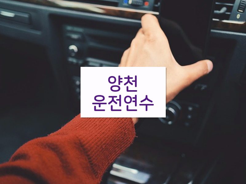 양천운전연수 후기