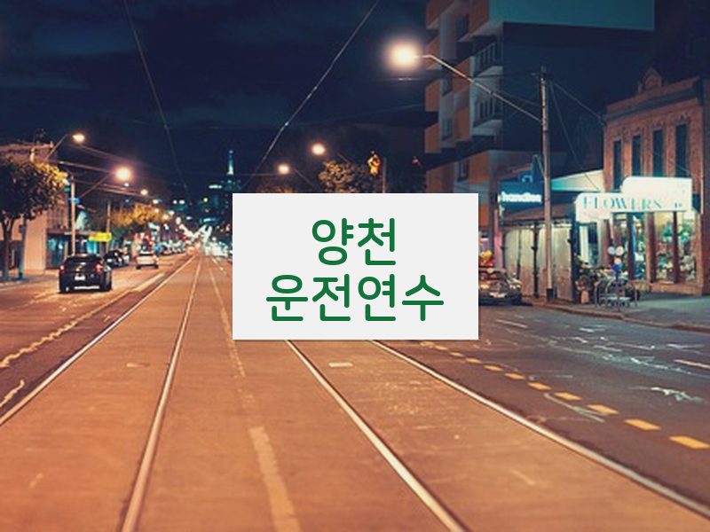 양천운전연수 후기