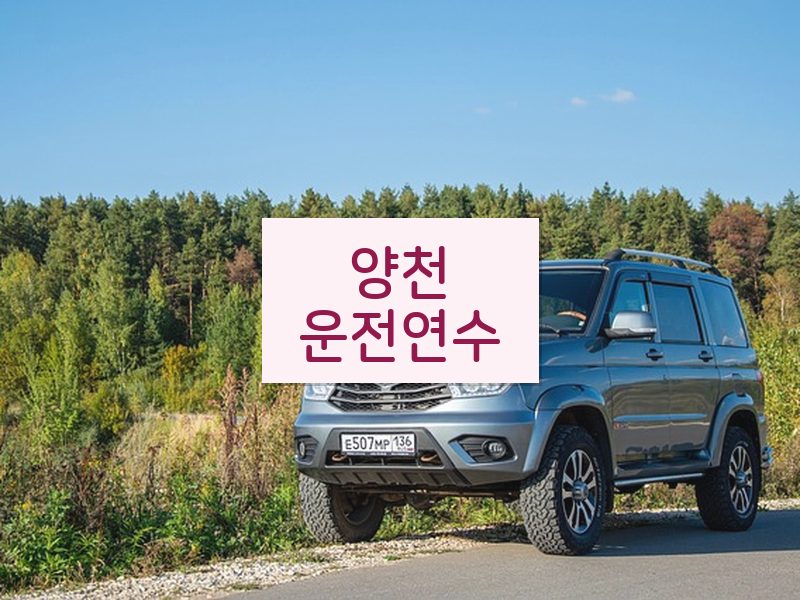 양천운전연수 후기