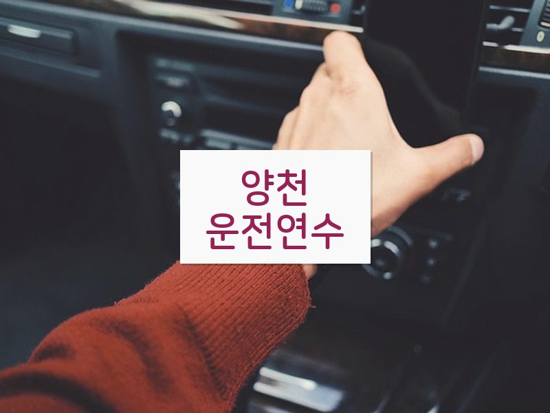 양천운전연수 후기