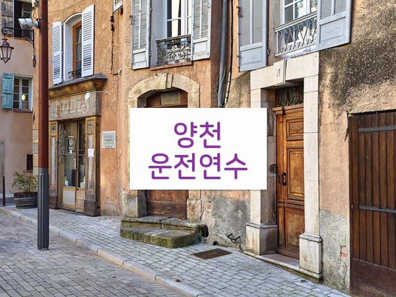 양천운전연수 후기