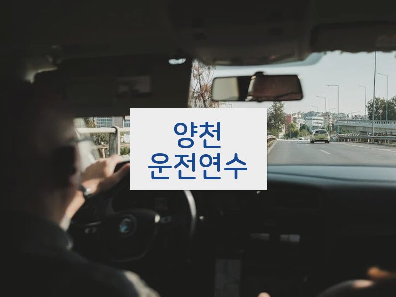 양천운전연수 후기