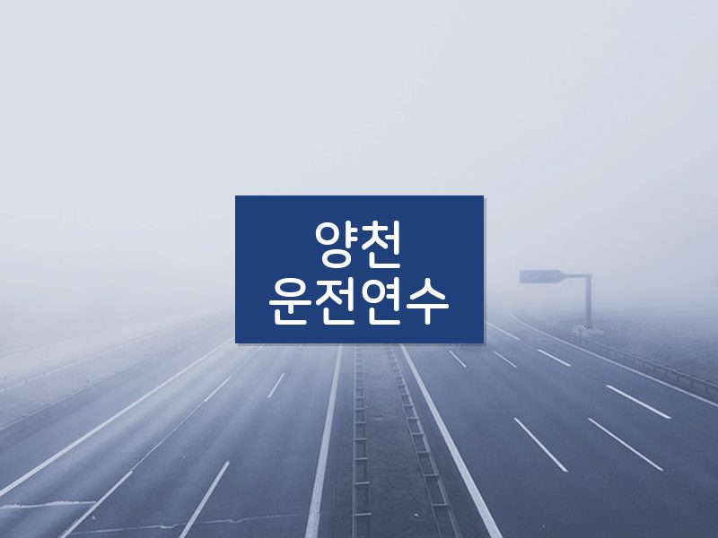 양천운전연수 후기