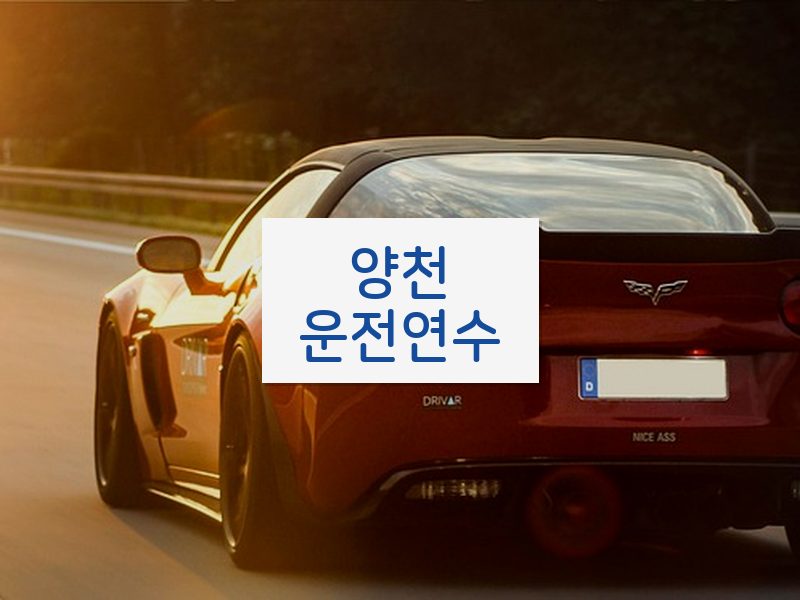 양천운전연수 후기
