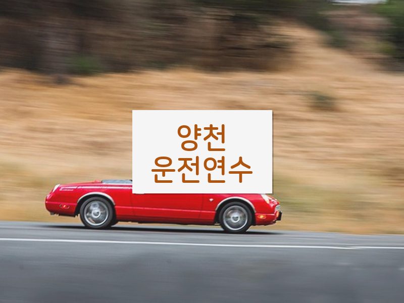 양천운전연수 후기