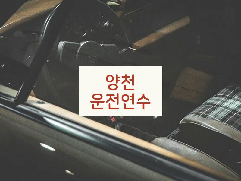 양천운전연수 후기